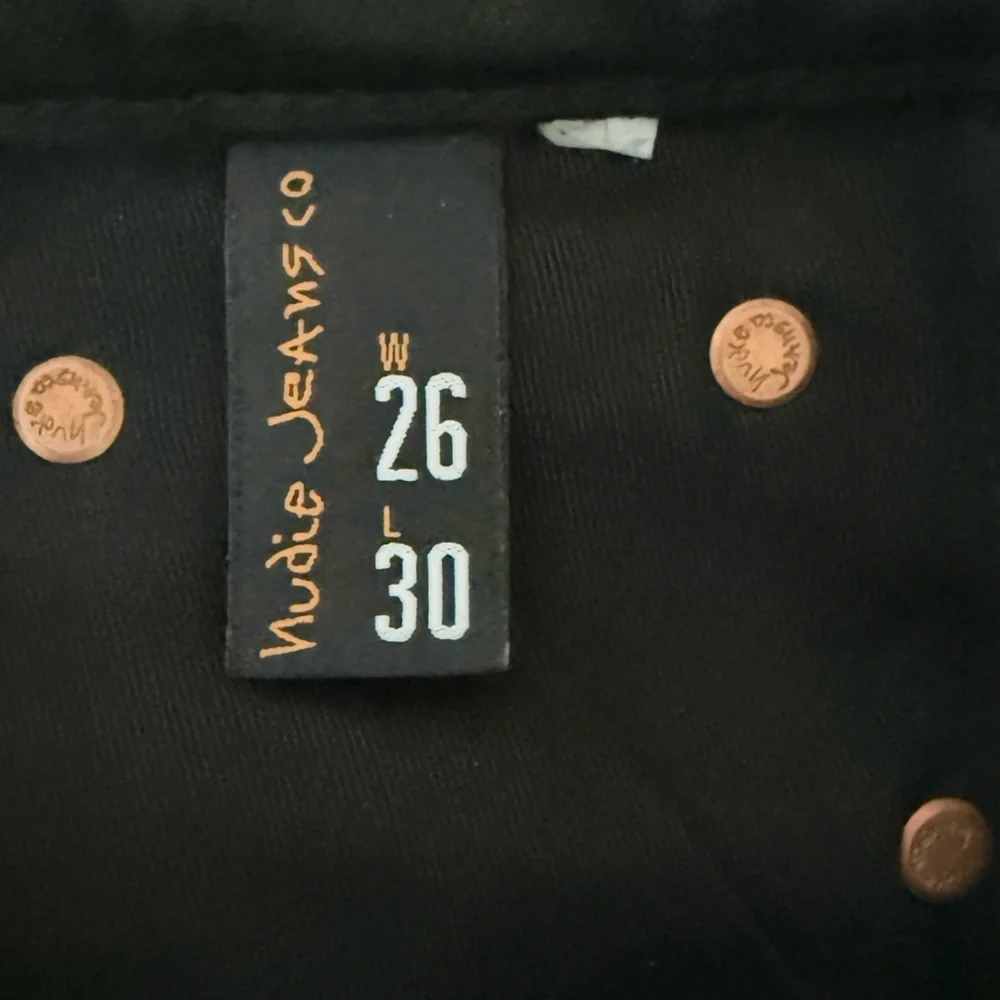 Nudie Jeans Men's Dark Black Skinny Jeans W26 X L30